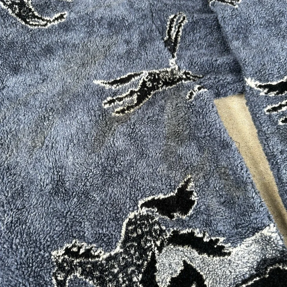Vintage Outback Horse Jacket Mens Medium Blue Sherpa Fullzip Western Fleece 90s